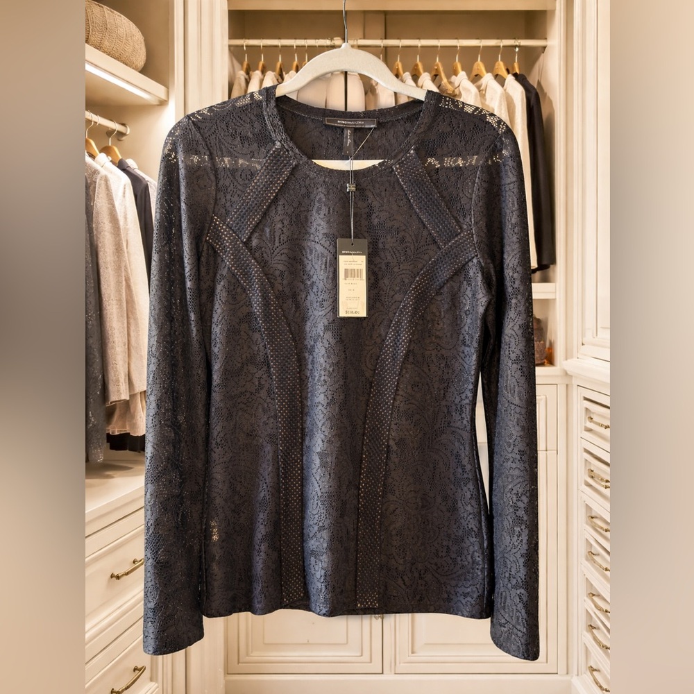 BCBGeneration Black Lace Blouse